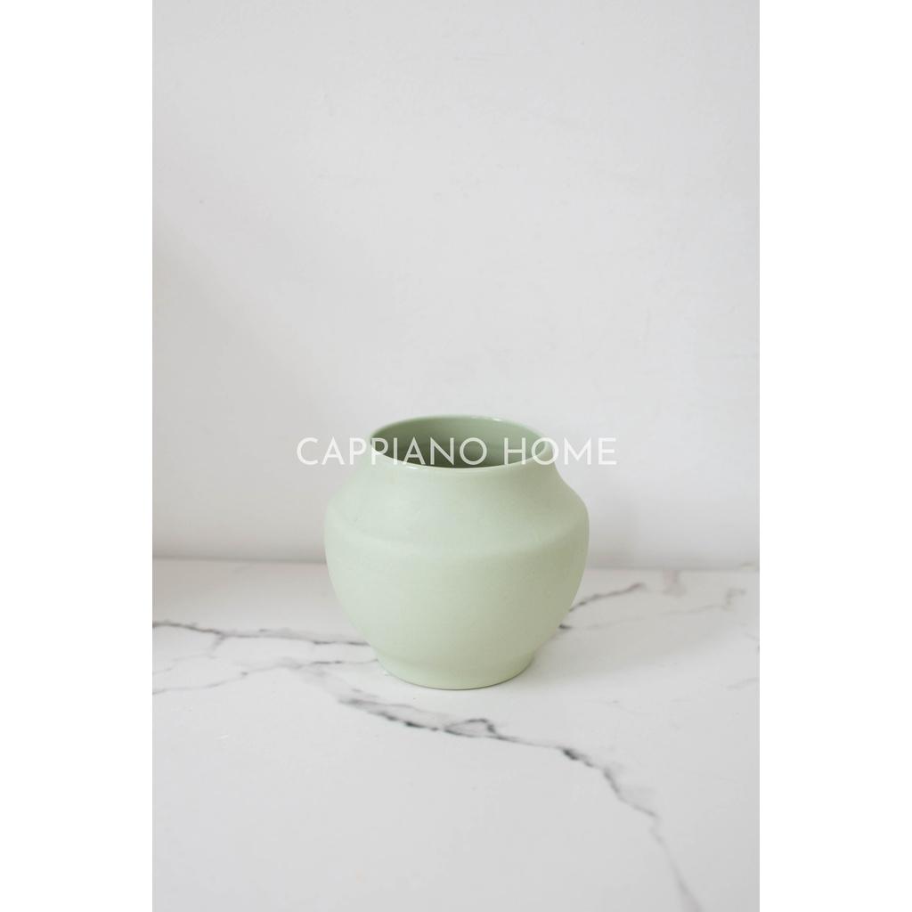 Chậu cây cảnh mini màu xanh mint, chậu sứ nhỏ decor trang trí nhà cửa | Cappiano Home
