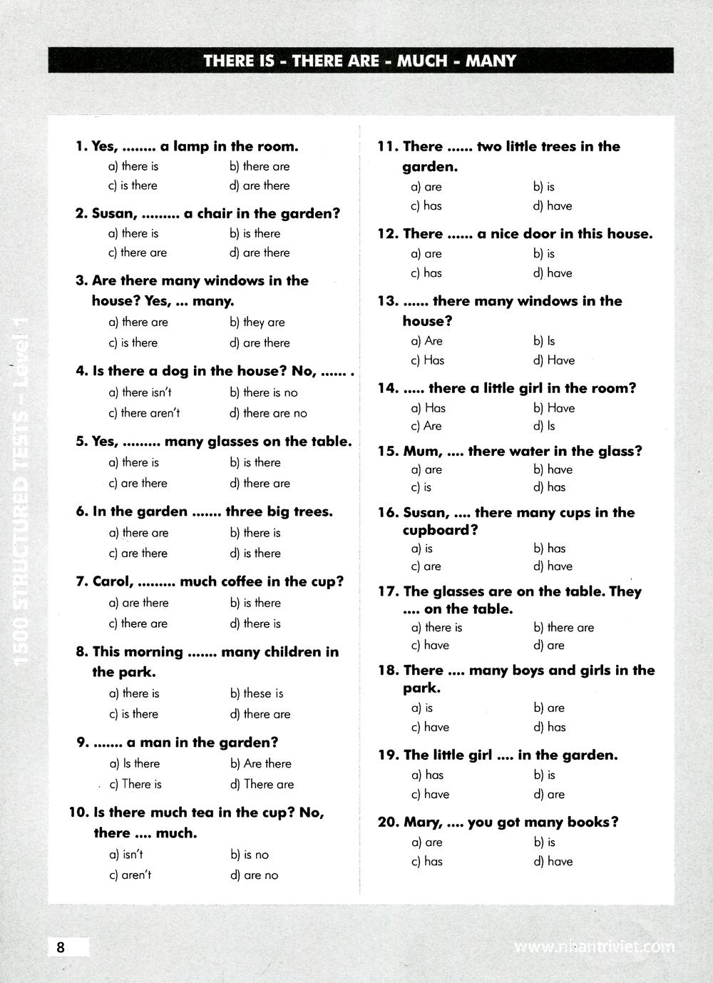 1500 Structured Tests Leve 1 (Không CD)