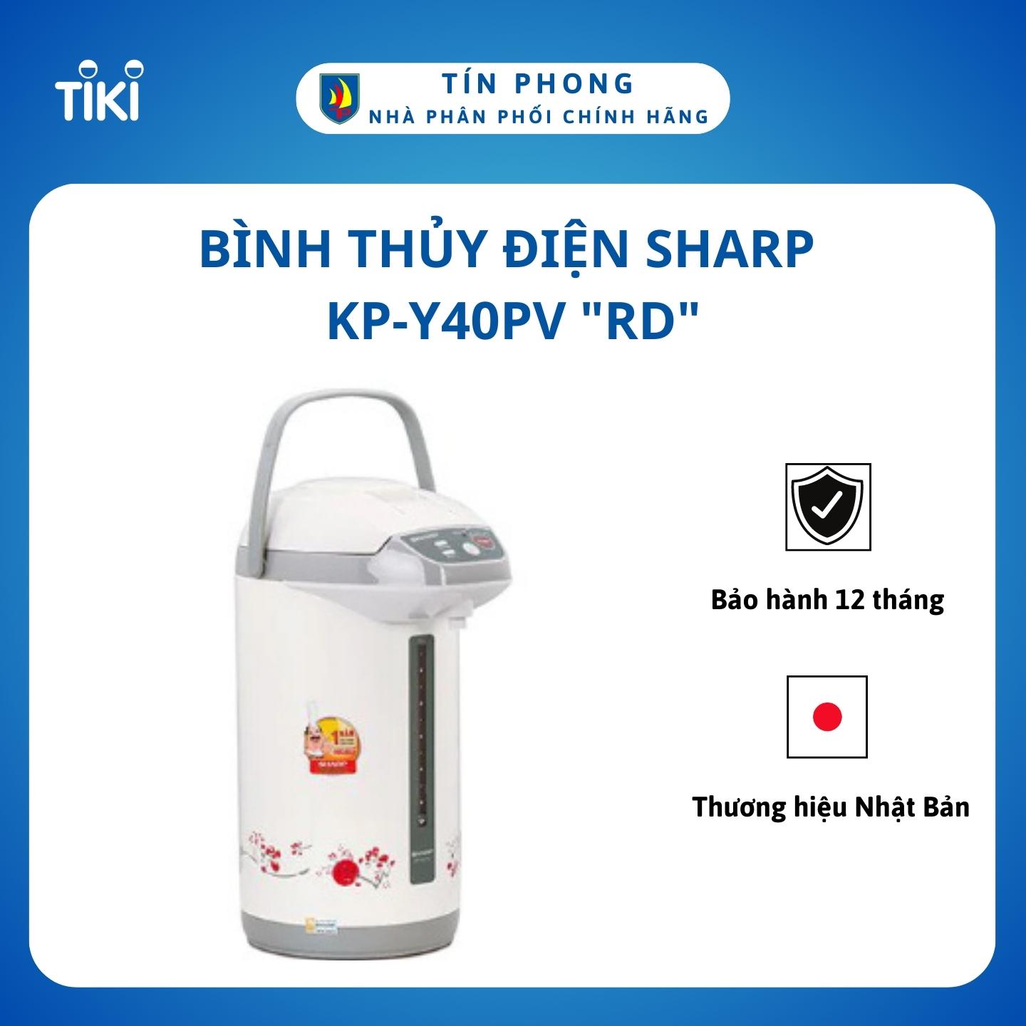 Bình thủy điện Sharp KP-Y40PV "RD" - Hàng chính hãng