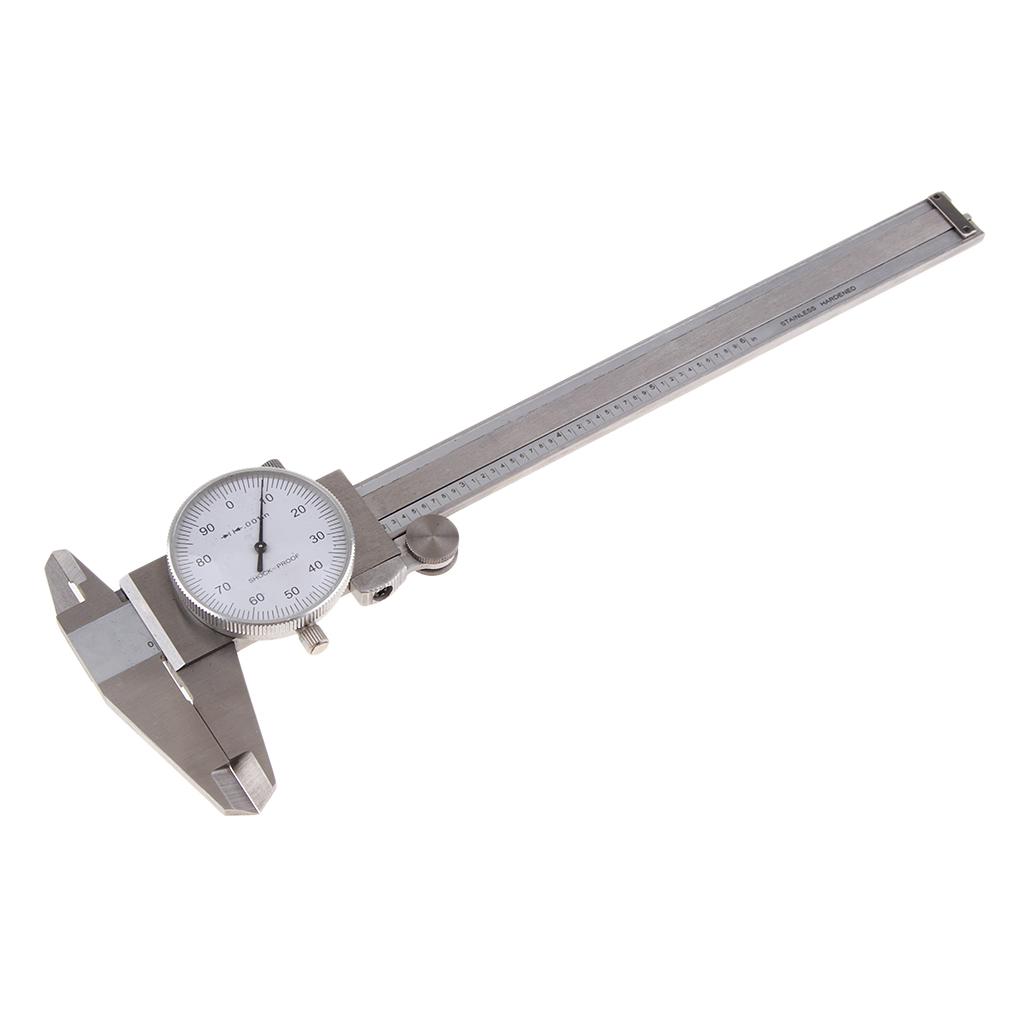 Stainless Steel Dial Caliper Vernier Gauge Micrometer Measure 0-6''