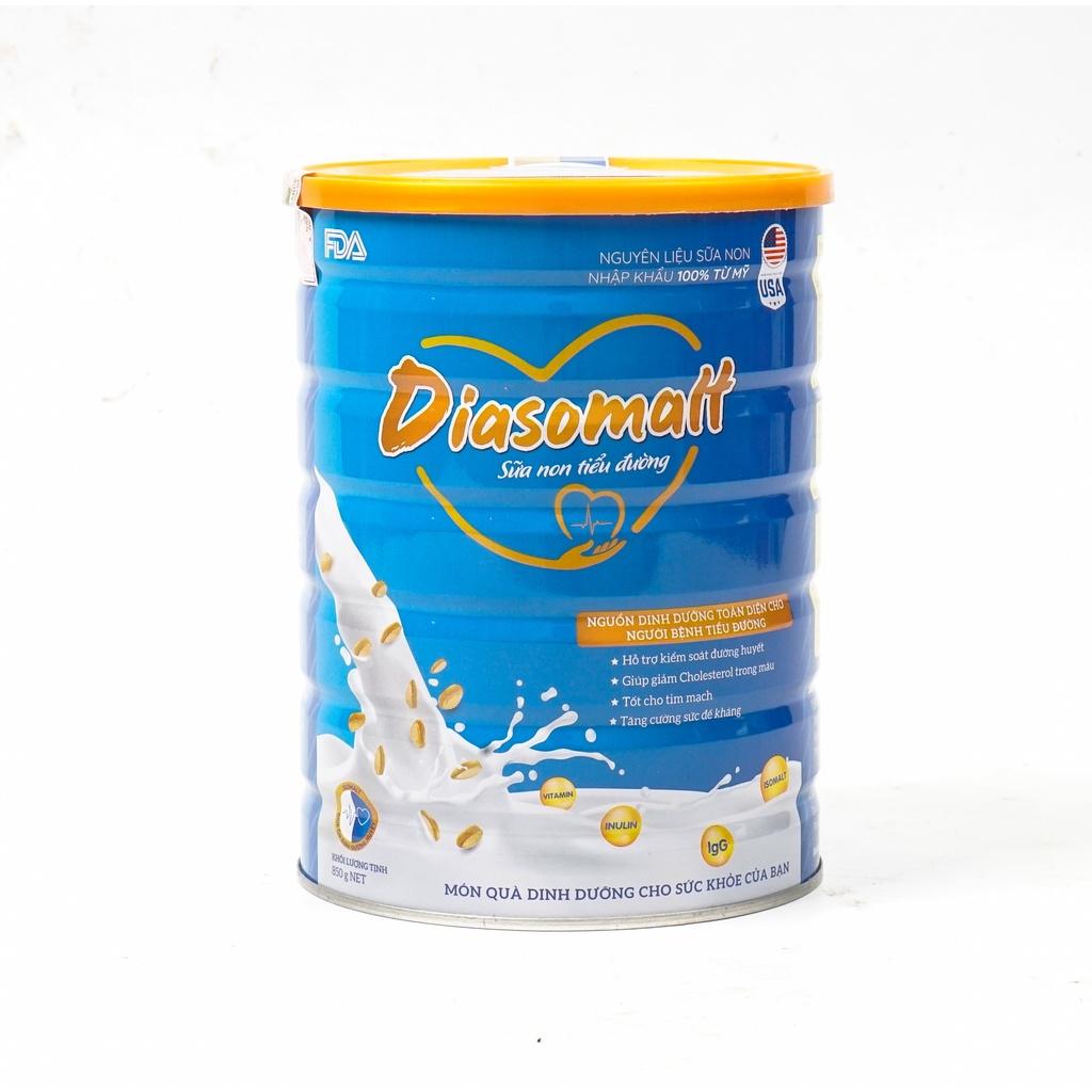 [Date T1/2024] Sữa non tiểu đường Diasomalt 850g - Dinh dưỡng cho người tiểu đường - Ổn định đường huyết