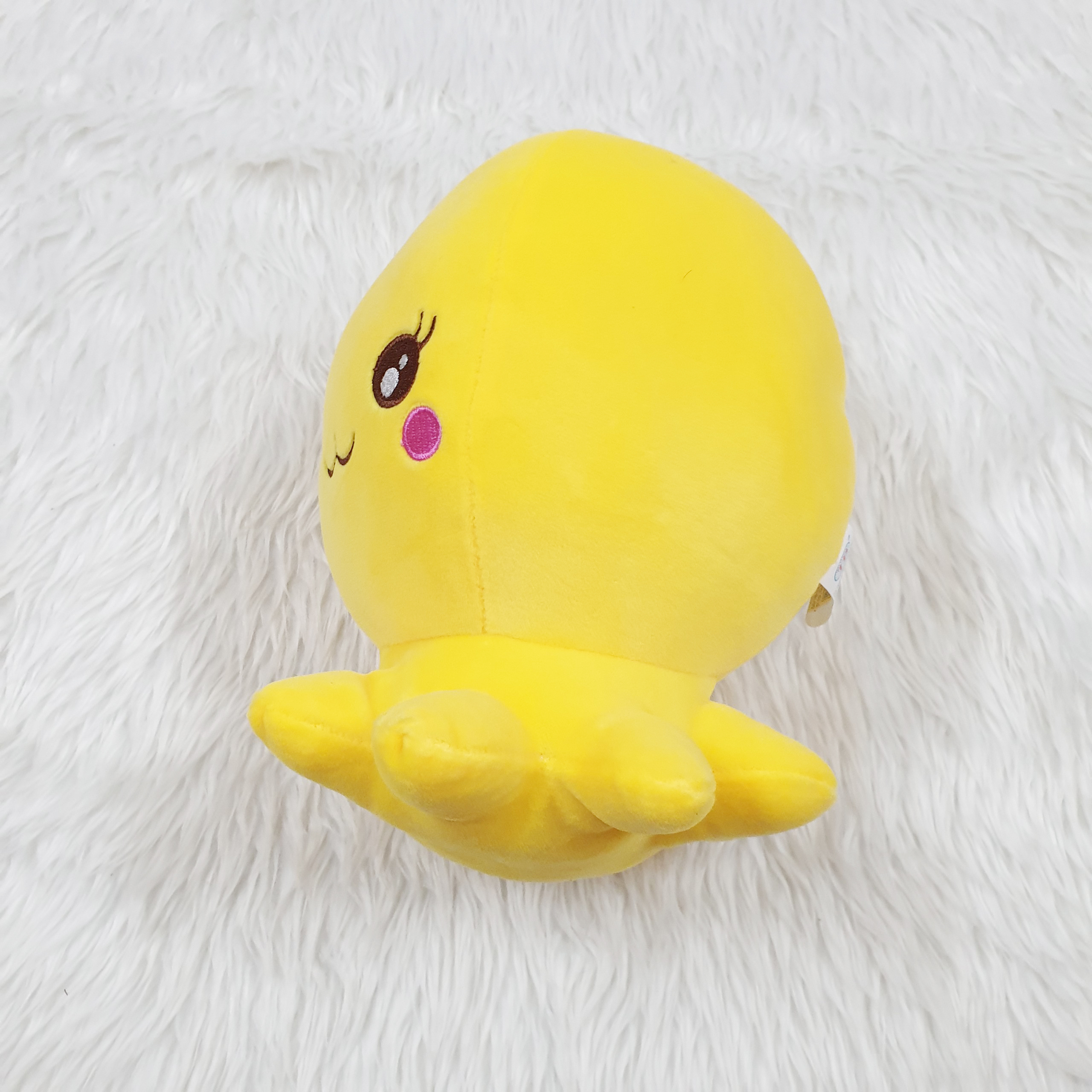 Bạch tuộc nhồi bông size 22cm màu vàng