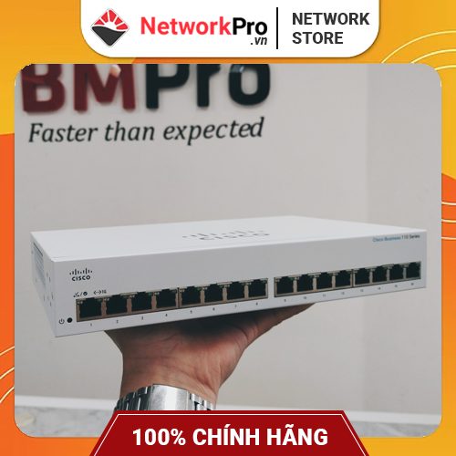 Switch Cisco CBS110-16T-EU Chính Hãng 16-port GE