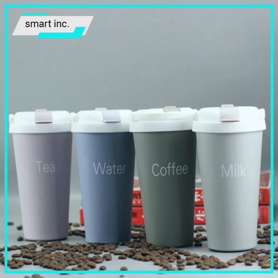 Ly Giữ Nhiệt Coffee Bình Cốc Giữ Nhiệt Có Ống Hút Inox 500ml