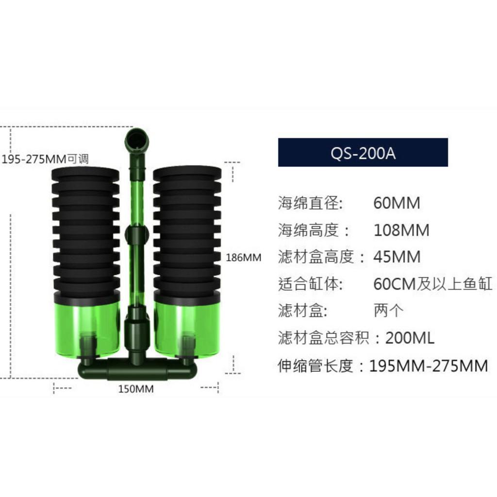 Lọc vi sinh QS100A, QS200A có khoang chứa vật liệu lọc