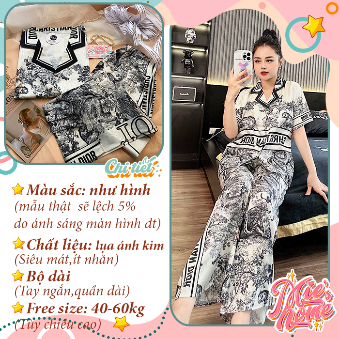 Đồ bộ nữ mặc nhà ngủ lụa nữ cao cấp mát mịn