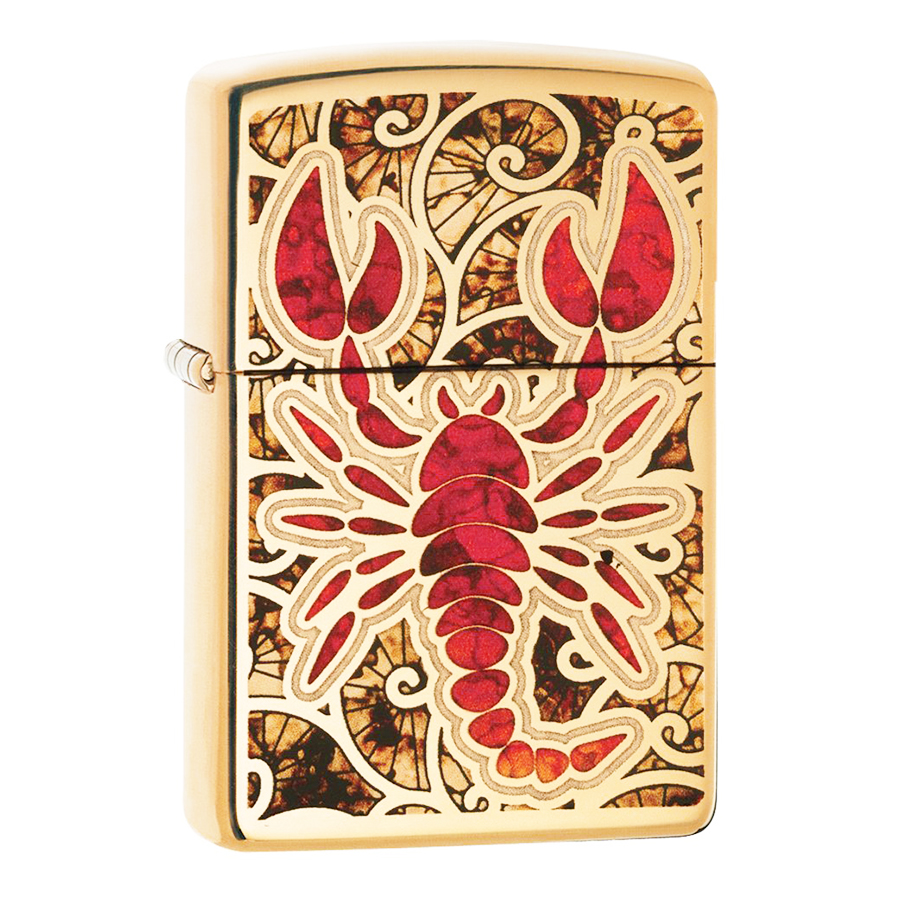 Bật Lửa Zippo 29096 - Bật Lửa Zippo Scorpion Shell Polished Brass