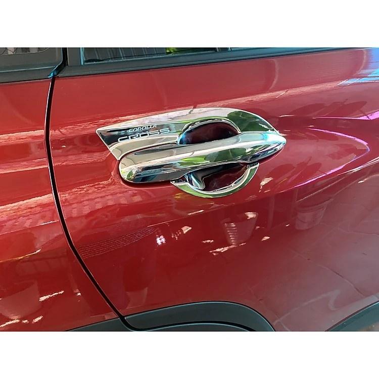 Ốp Tay Cửa Và Hõm Cửa Xe Toyota Cross 2019 đến 2023 Mạ Crom Cao Cấp, Chống xước tay cửa làm đẹp cho xe