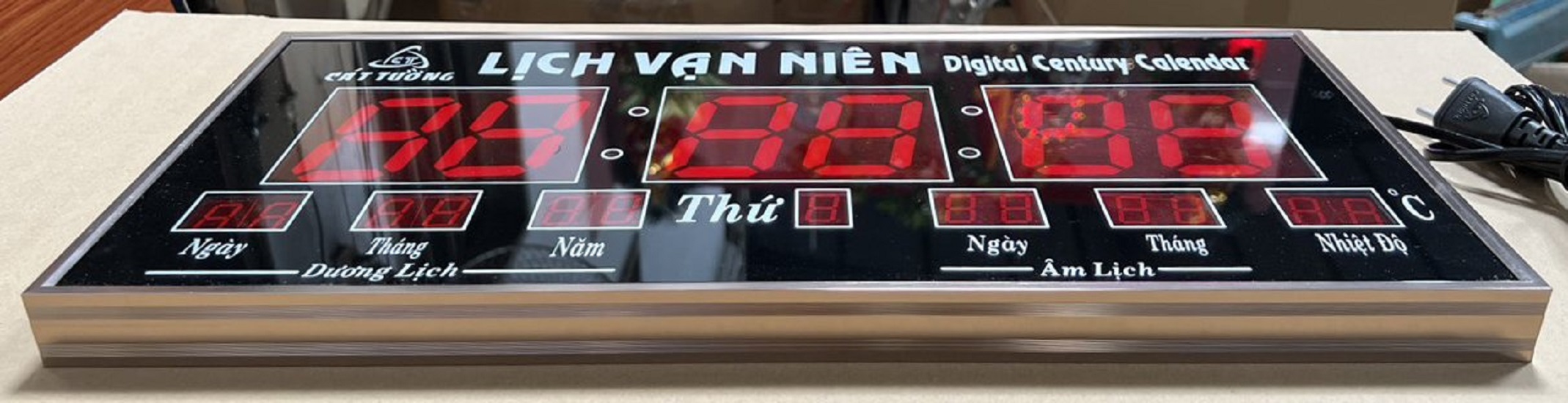 Đồng hồ lịch vạn niên số lớn siêu mỏng - 2A ( 23x50cm)
