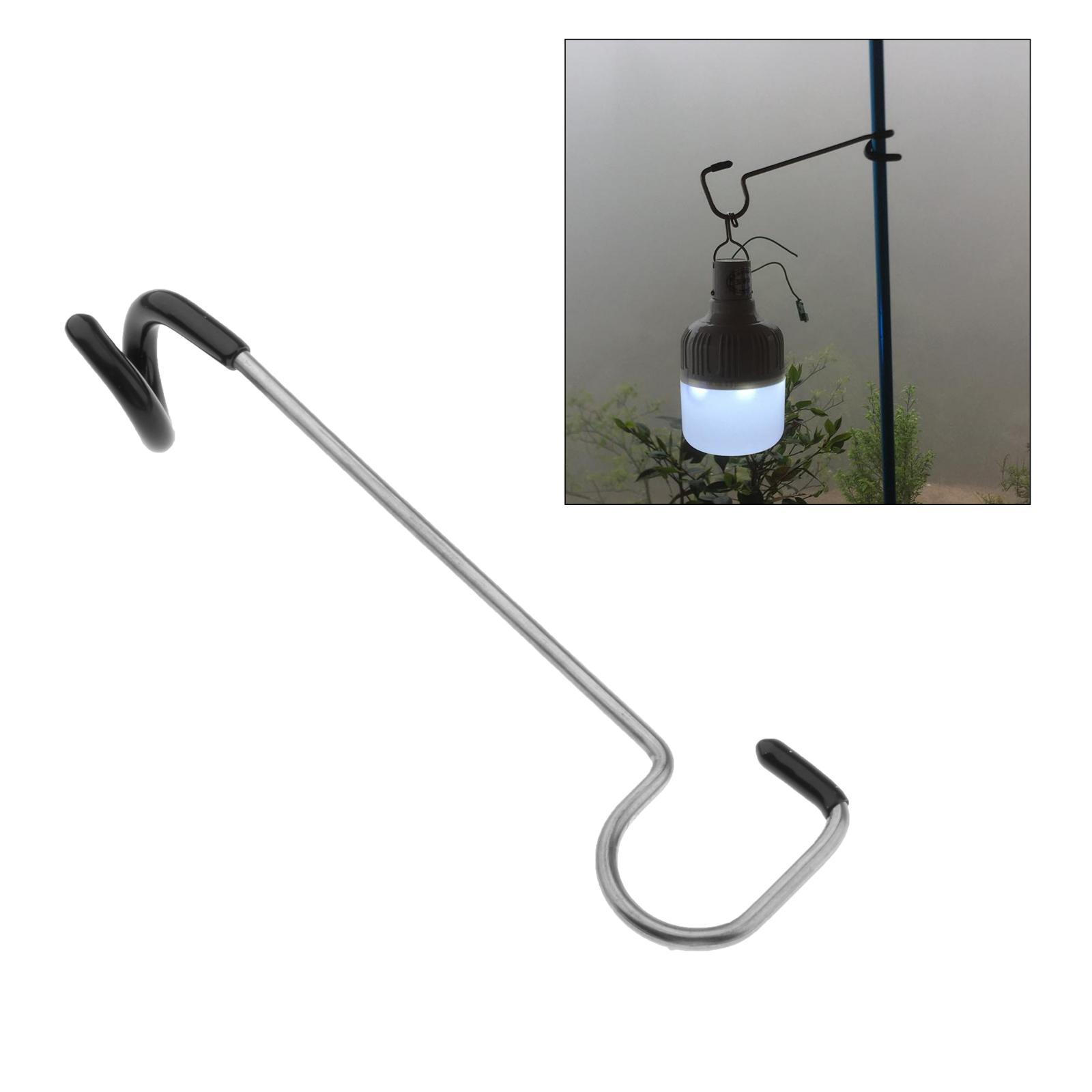 2xFoldable Lamp Pole Stainless Steel Hanger Hook Stand Hook Rack