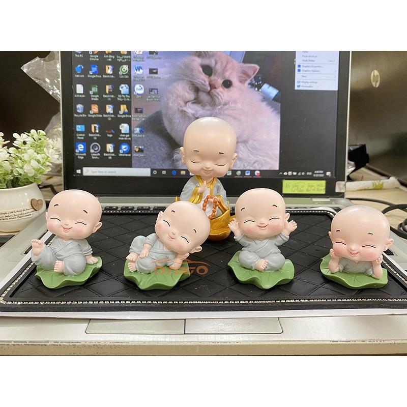 Set 5 Chú Tiểu Tọa Lá Sen Cao Cấp