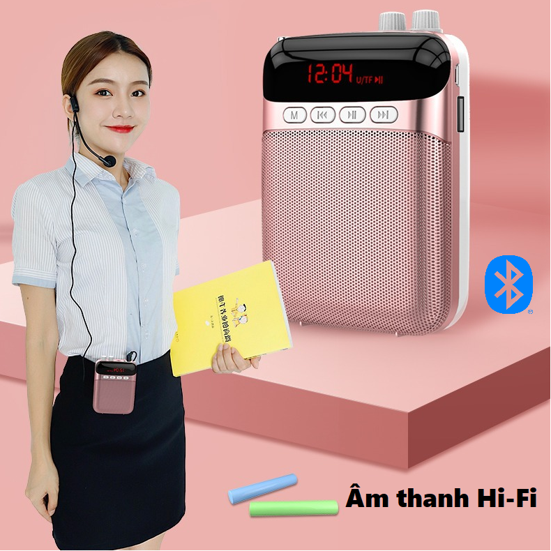 Loa trợ giảng A102s hỗ trợ Bluetooth, có khe cắm thẻ nhớ, USB