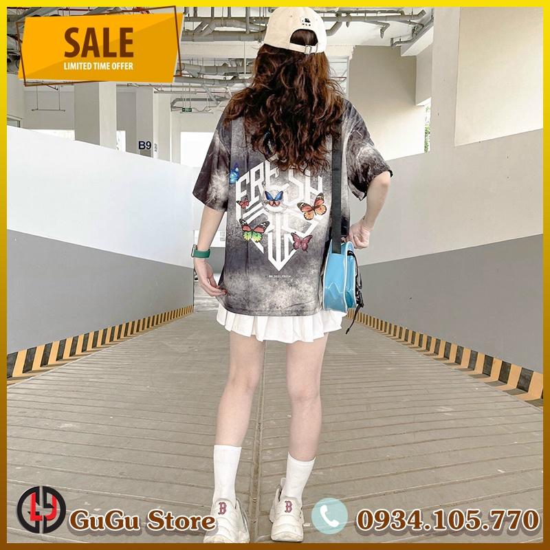 Áo thun nữ loang màu tay lỡ form rộng phong cách Hàn Quốc M12- Áo thun unisex mới đẹp
