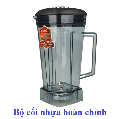 Máy xay sinh tố công nghiệp công suất lớn Osako dao 6 lưỡi công suất 1800W, màu ngẫu nhiên-hàng chính hãng