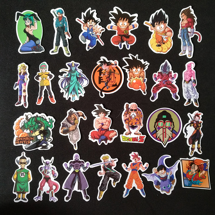 Bộ Sticker dán cao cấp chủ đề DRAGON BALL - SONGOKU - Dùng dán Xe, dán mũ bảo hiểm, dán Laptop