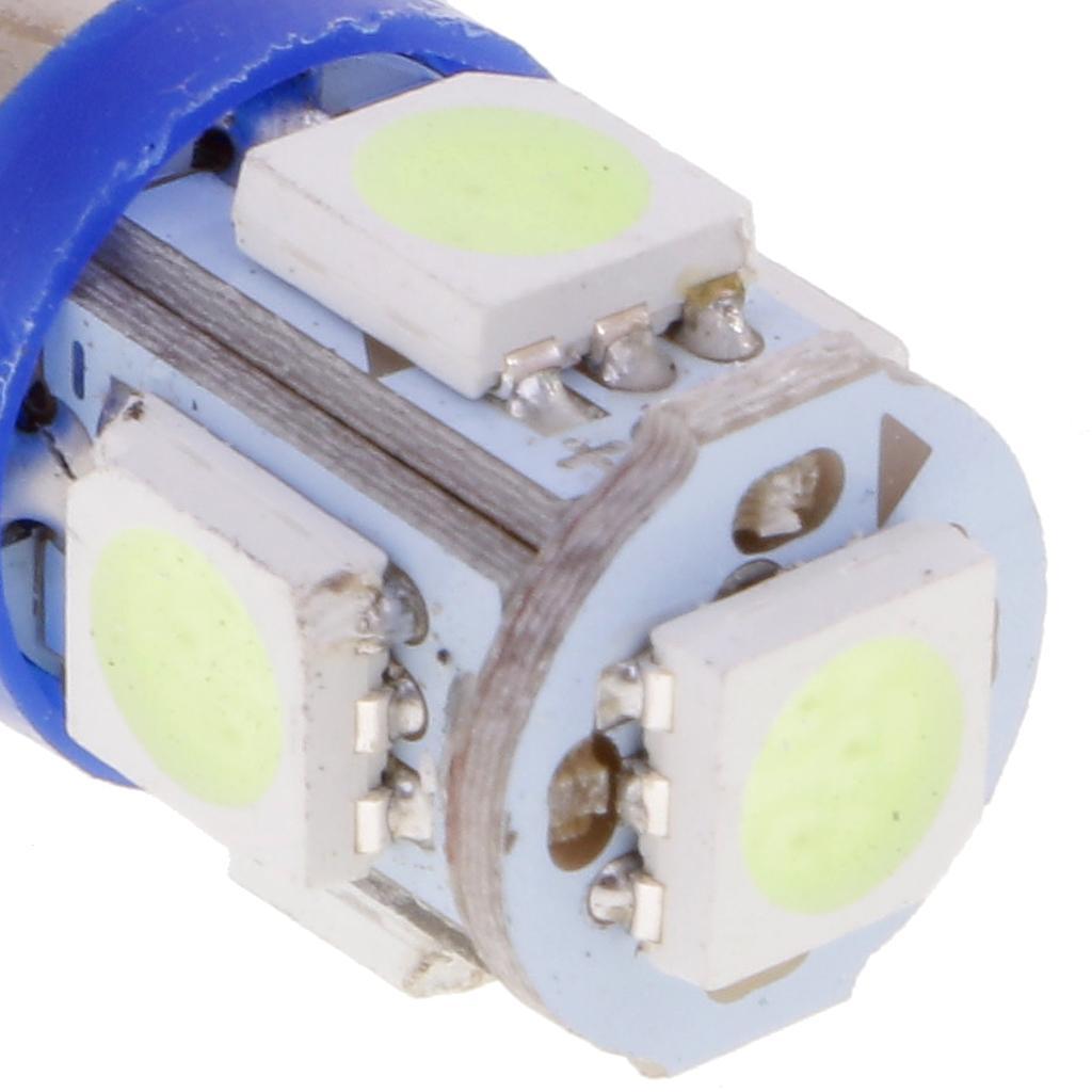 4-7pack BA9S Bayonet 12V Car LED 5050 5 SMD Ice Blue Dash Interior Light Bulb