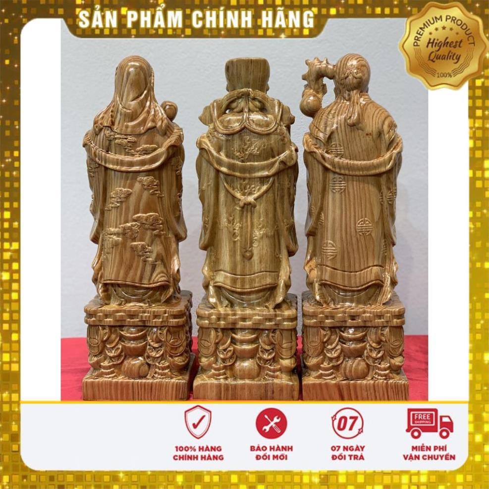 siêu ưu đãi Tượng tam đa gỗ huyết long (máu rồng),phúc lộc thọ tượng phong thủy cao 30cm - 40cm