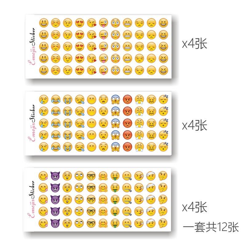 Sticker cute biểu cảm emoji sống động, Hình dán chống nước thỏa sức sáng tạo từ Vyvy sticker