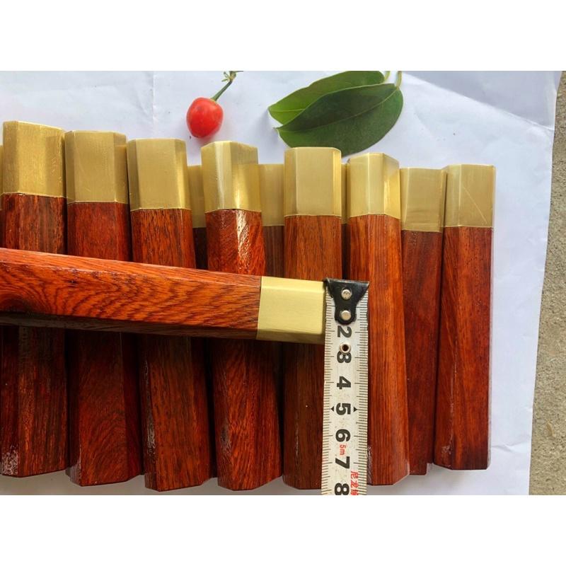Chuôi bát giác gỗ hương khâu đồng