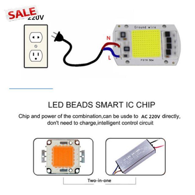 Chíp Led 20W/30W/50W LED Drive-Free COB Chip Lamp 220V
