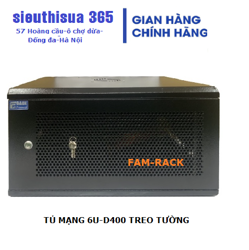 Tủ rack treo tường 6UD400 FAMRACK : hàng chất lượng cao , tủ mạng 6U , tủ mạng famrack , famrack 6u , tủ treo tường 6U D400