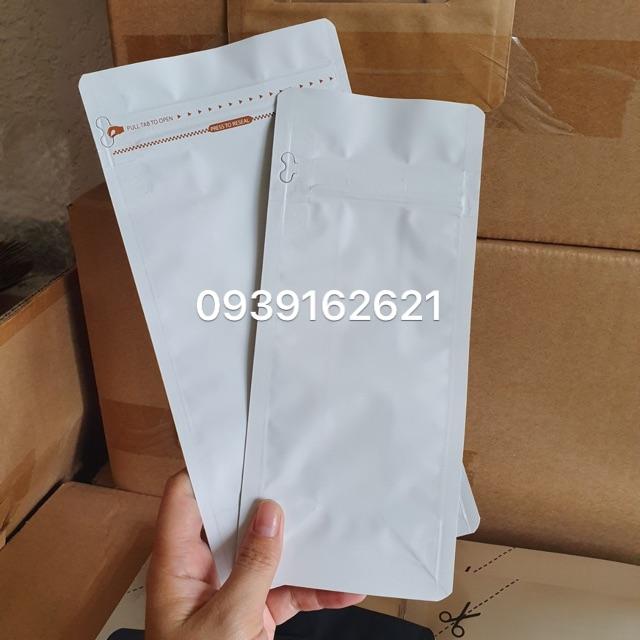 100túi pocket zipper in phủ mờ trắng 10.5*24.5cm