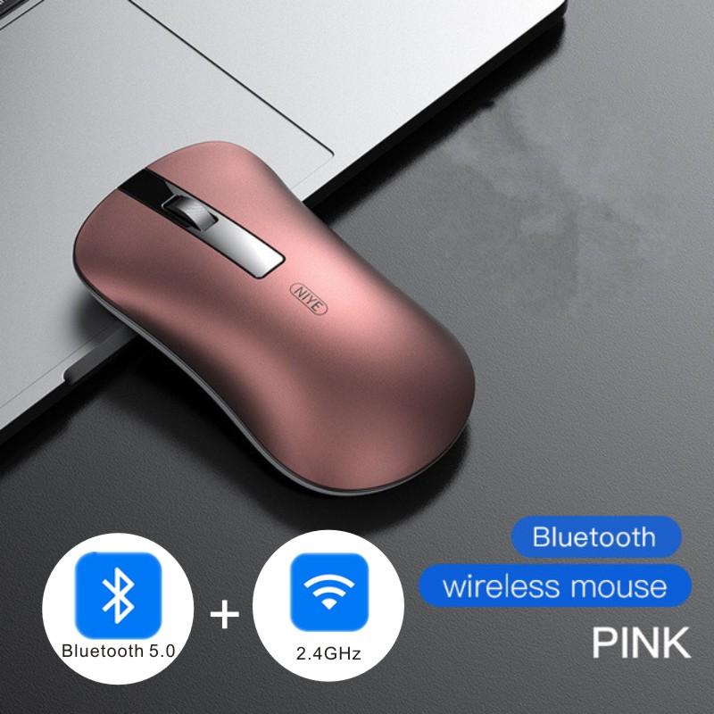 2.4G Không Dây Bluetooth Thiết Sạc Im Lặng Mỏng Hai Chế Độ USB Mause Dành Cho Máy Tính Laptop MacBook Lenovo Xiaomi HP laptop Dell - one