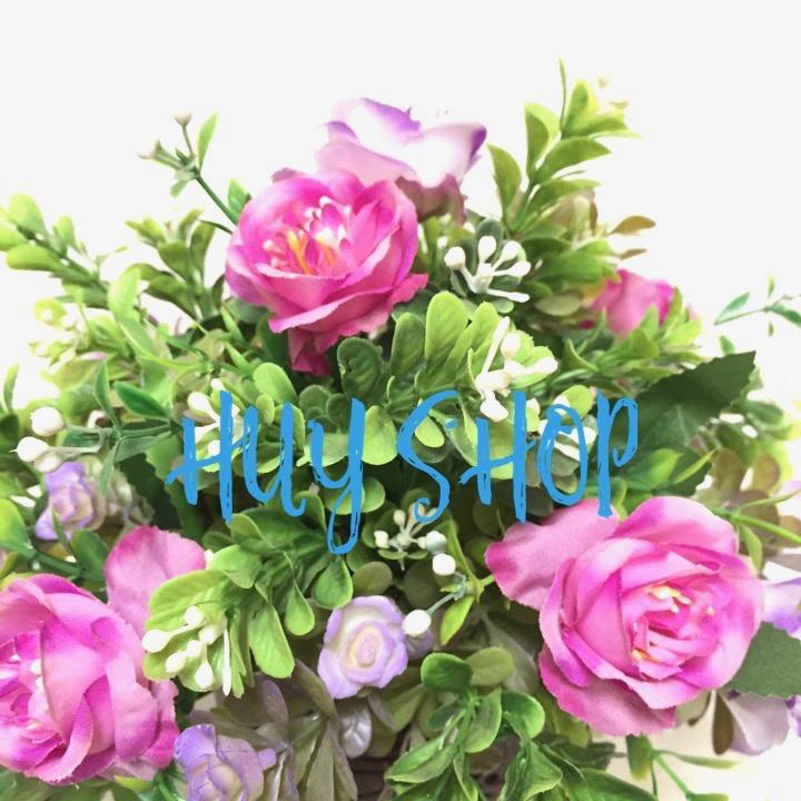 CHẬU GÁO DỪA HOA NHÂN TẠO TRANG TRÍ NHÀ CỬA 9-12