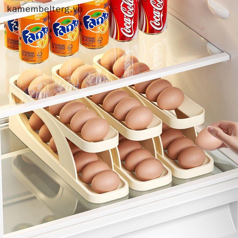 [KoSuyTu] Giá Cuộn Lăn Trứng Tự Động 2 Tầng - Giá Để Trứng Trong Tủ Lạnh Bếp Tối Đa 14 Quả - Chất Liệu Nhựa Cao Cấp An Toàn Bền Đẹp