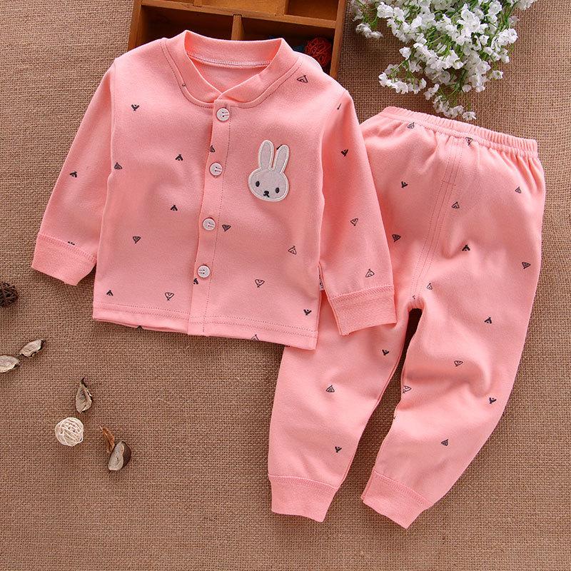 0-24M Cho Bé Bộ Cotton Quần Áo Trẻ Em Ngủ Phù Hợp Với Trẻ Sơ Sinh Bé Gái Bé Trai Bộ Đồ Ngủ Quần Tay Dài Dễ Thương gấu Thỏ Điện Đơn