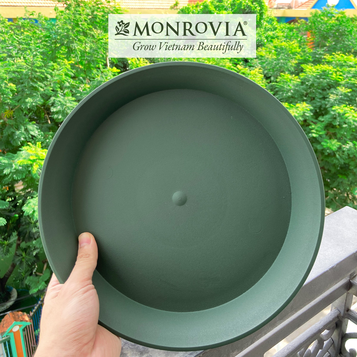 3 Đĩa lót chậu MONROVIA 6 Gallon, Dòng M-series, chậu nhựa trồng cây, chậu cây cảnh mini, để bàn, treo ban công, treo tường, cao cấp, chính hãng thương hiệu MONROVIA