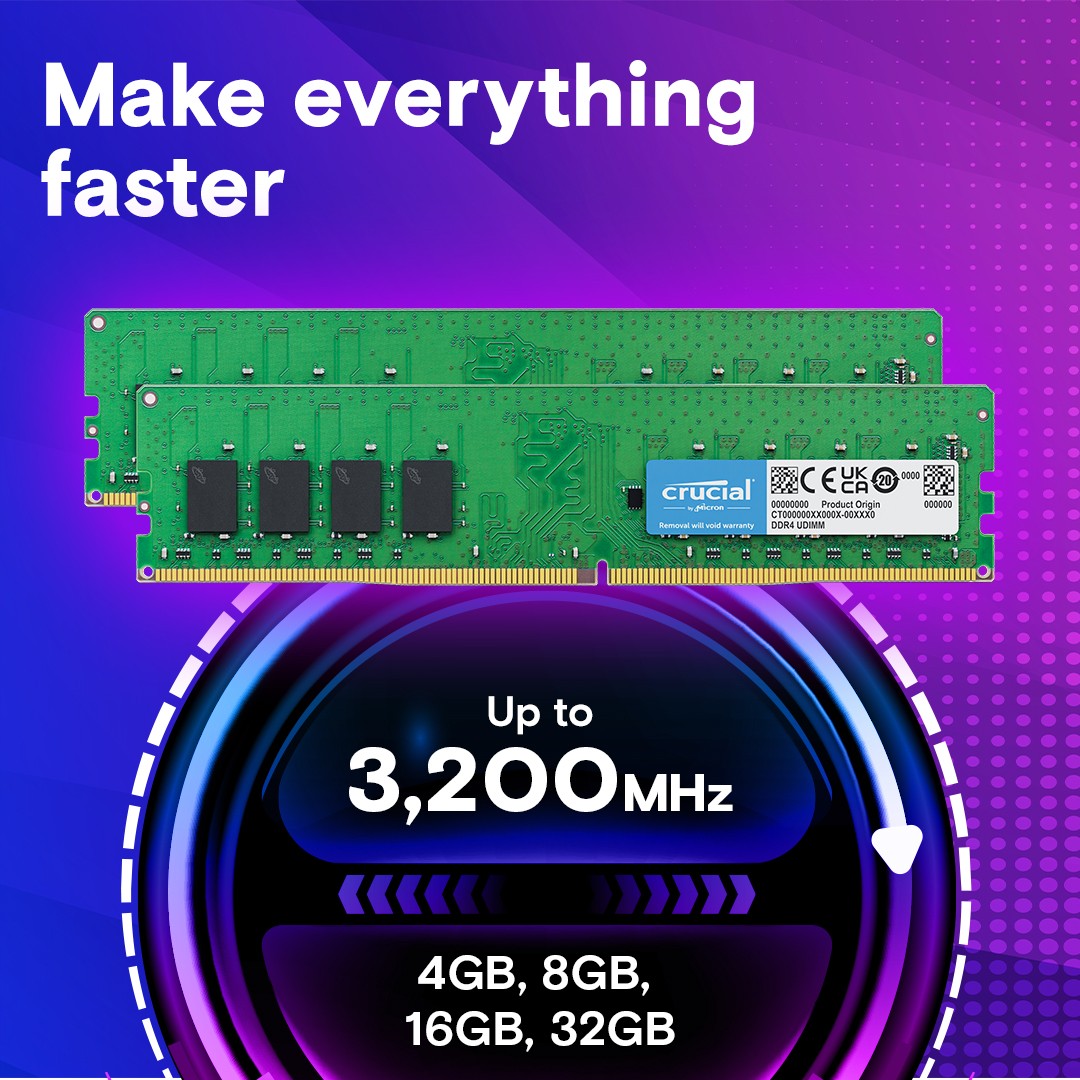 Ram PC Crucial DDR4 16GB 3200MHz 1.2v CT16G4DFRA32A - HÀNG CHÍNH HÃNG