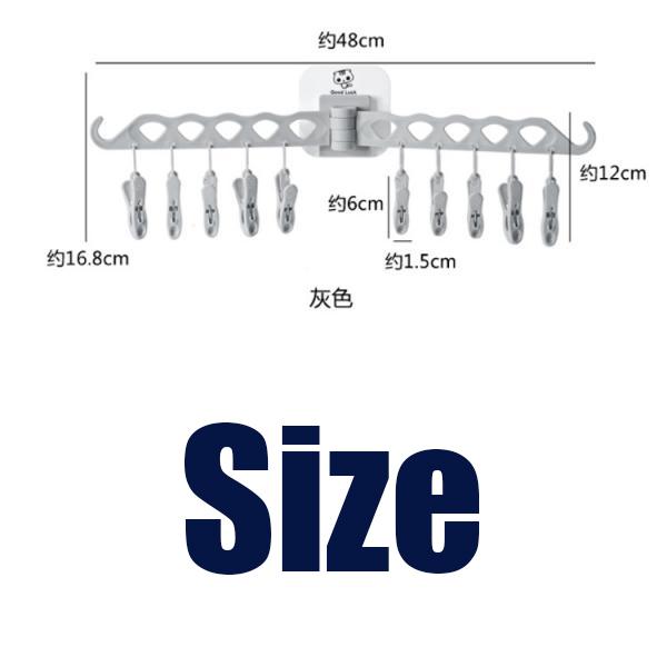 Foldable Clip and Cloths Hanger, Sock Hanger Underwear Hanger with 10