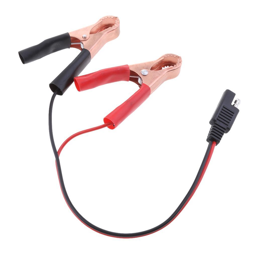 2x 10INCH SAE to Alligator Clip Harness Solar Battery Quick Connect Assembly