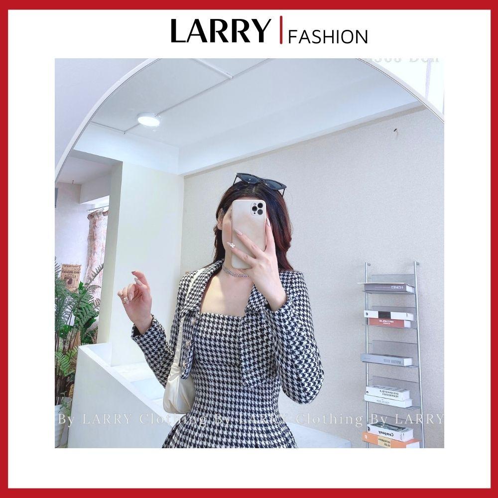 Set Dạ Tweed Cao Cấp Kèm Chân Váy Dài S368 Larry Clothing