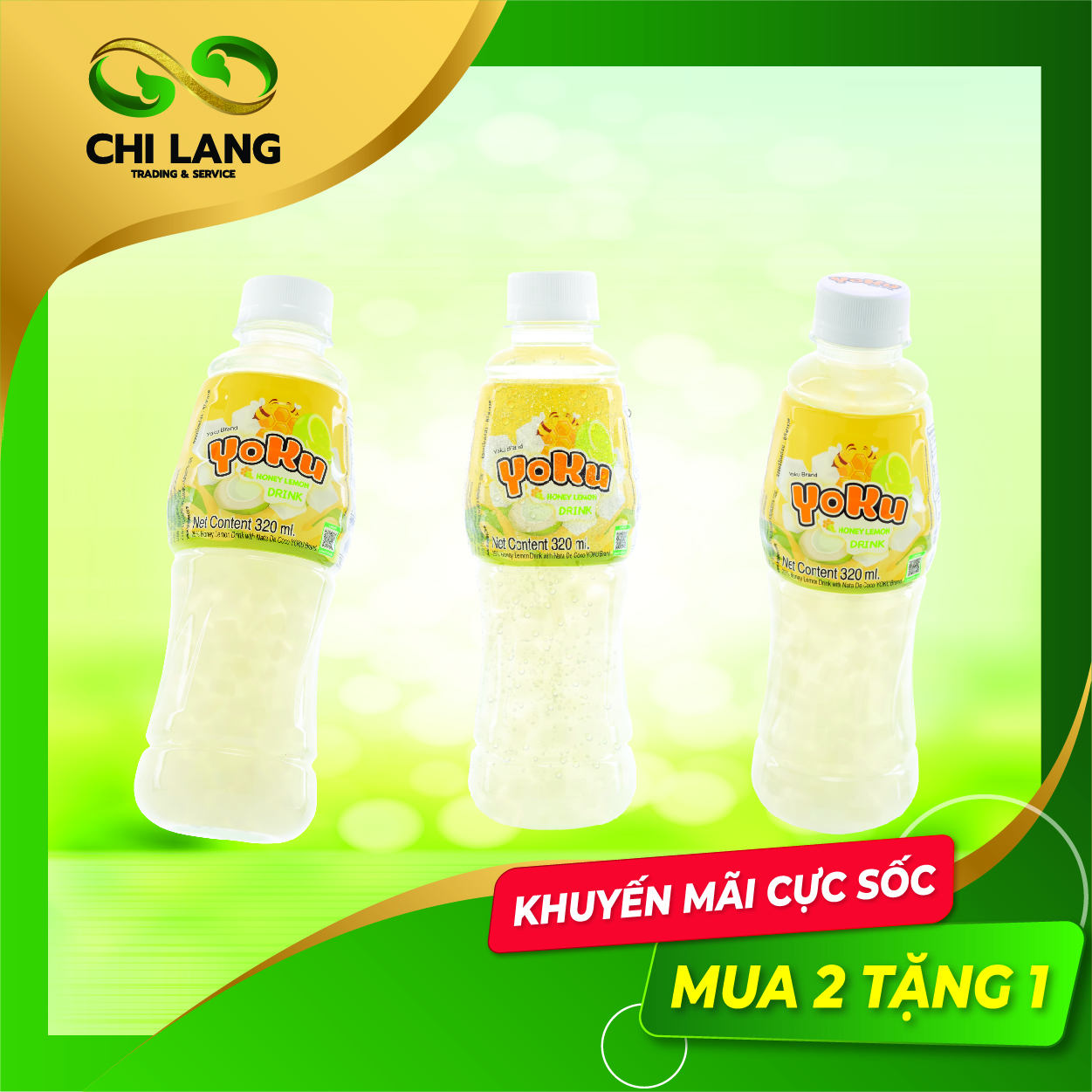 Khuyến mãi sốc mua 2 TẶNG 1 - Nước Chanh Mật Ong Thạch Dừa Yoku