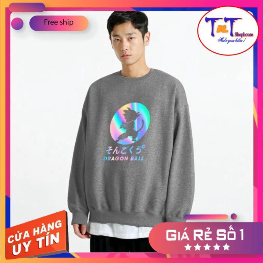 AS44 Áo Sweater Dragon Ball Phản Quang, Aó Nỉ Dài Tay Nam Nữ Cá Tính thời trang cao cấp