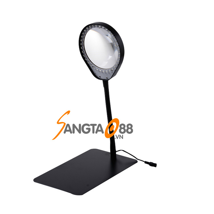 Kính lúp 10X để bàn có đèn led trợ sáng cao cấp MG-H36