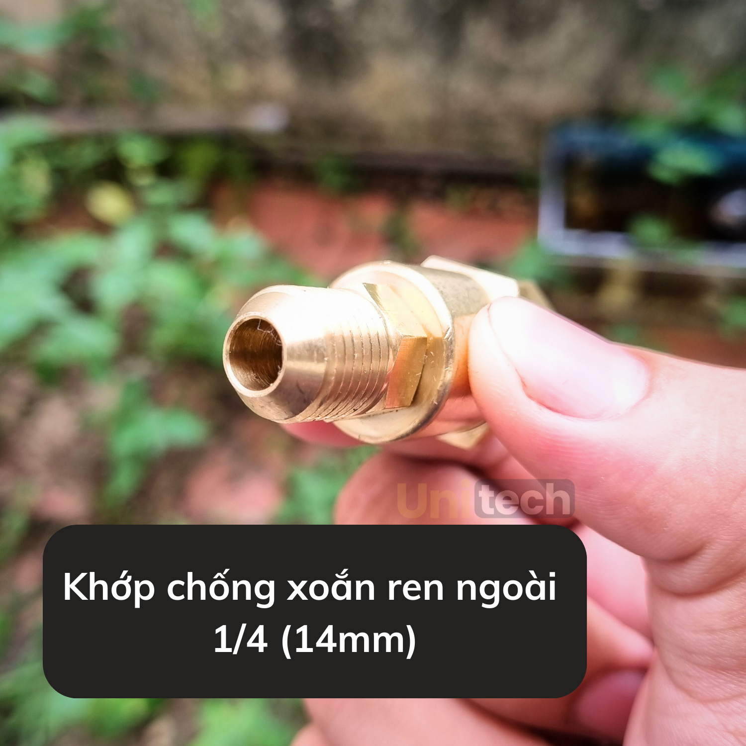 Khớp xoay chống xoắn dây phun xịt của máy rửa xe cao áp - Ren trong 14mm ngoài 14mm