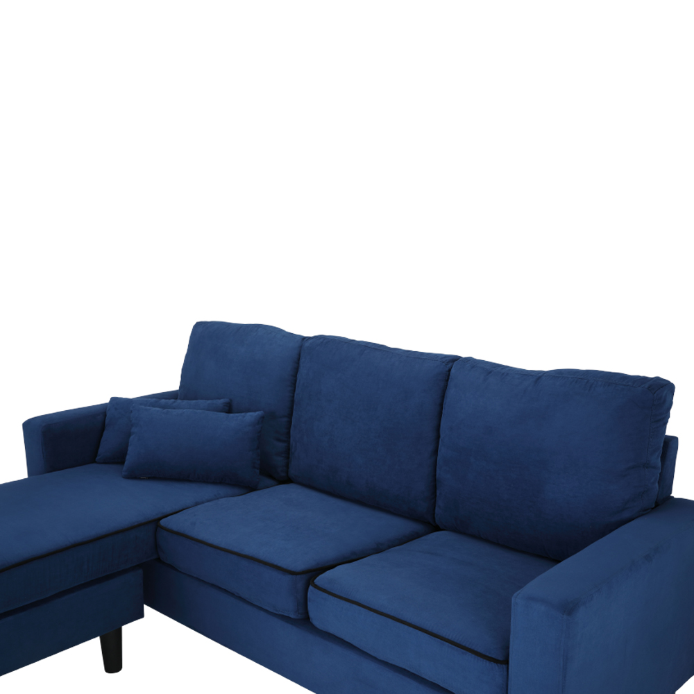 Sofa Góc L LUTHER Màu Xanh Dương Đậm Index Living Mall