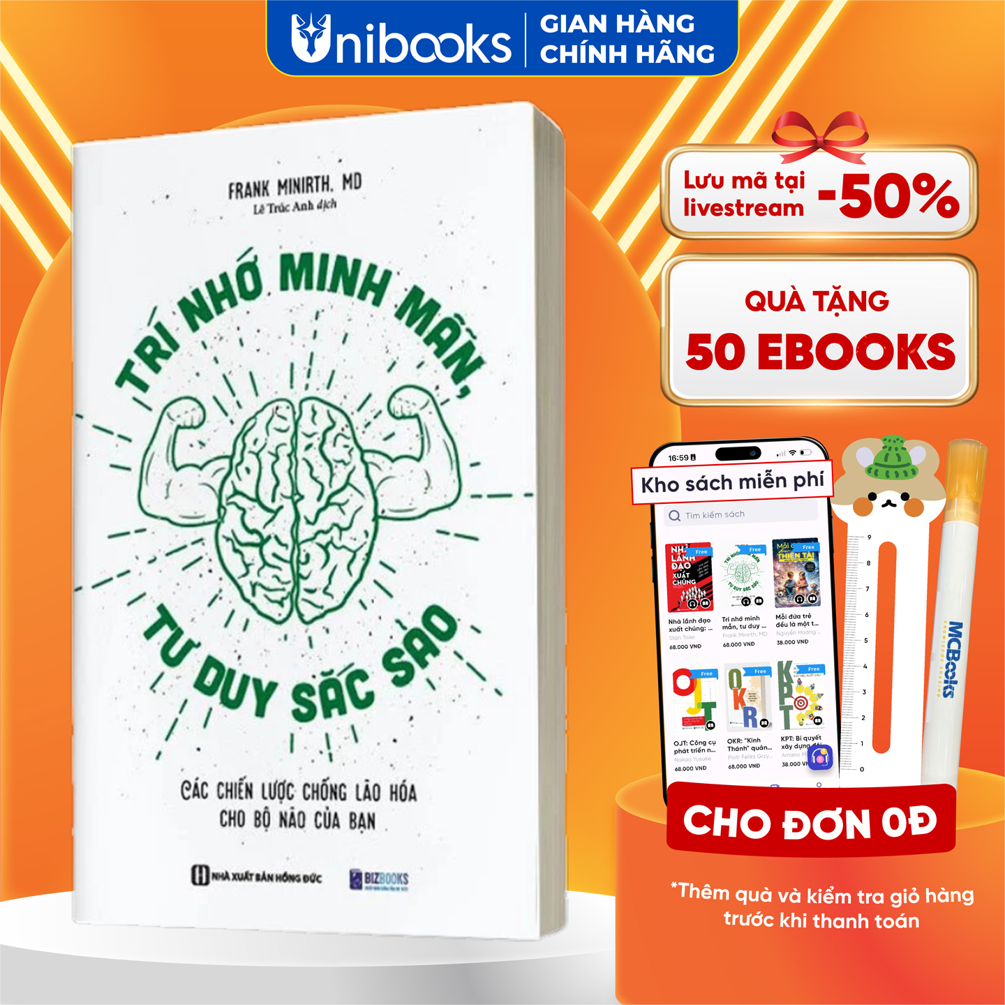 Sách - Trí Nhớ Minh Mẫn, Tư Duy Sắc Sảo : Các Chiến Lược Chống Lão Hóa Cho Bộ Não Của Bạn