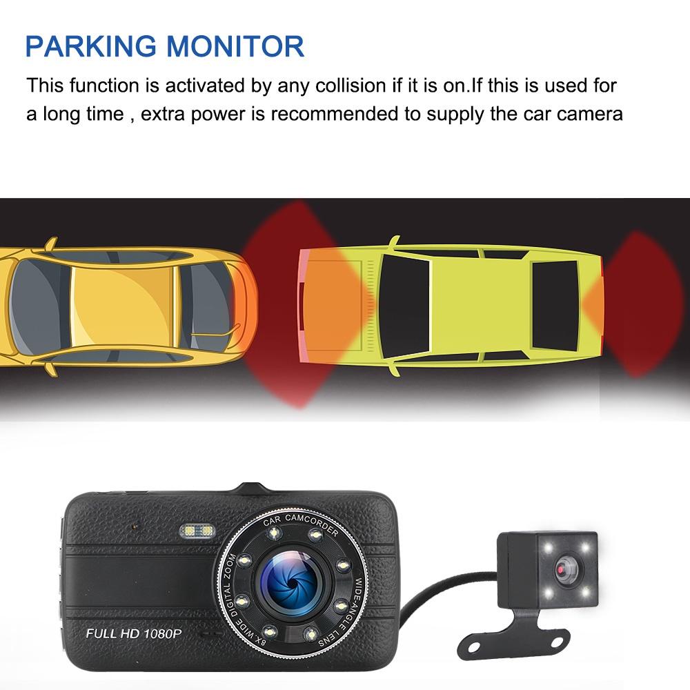 Camera hành trình màn hình HD 1080P 4" góc rộng 170 độ cho xe hơi