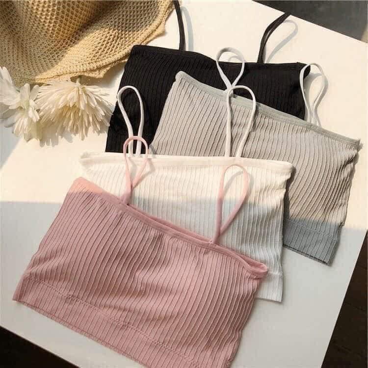 Áo 2 dây dáng croptop có đệm ngực hàng cao cấp
