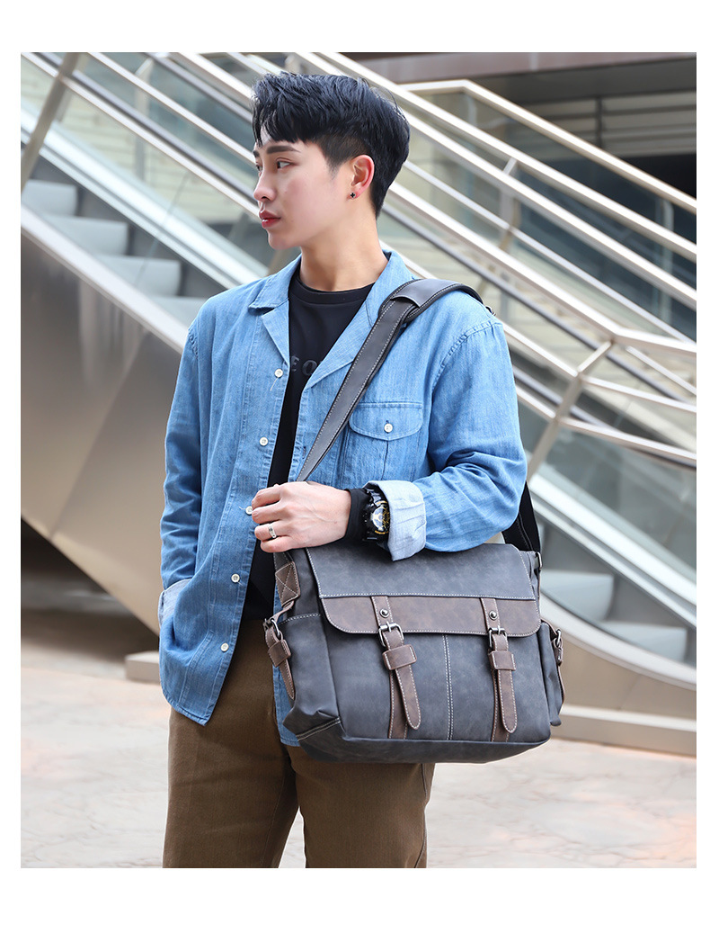 Túi đeo chéo nam DA BÒ THẬT phong cách mới  - BEE GEE DCN9252G