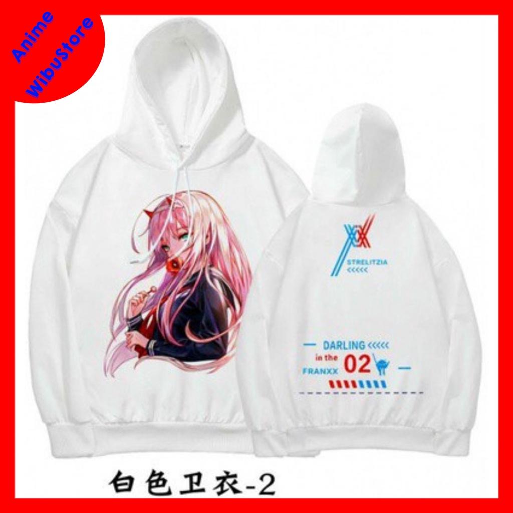 BST Áo Hoodie Trắng in hình anime Darling in The franxx mẫu in nhân vật Zero Tow