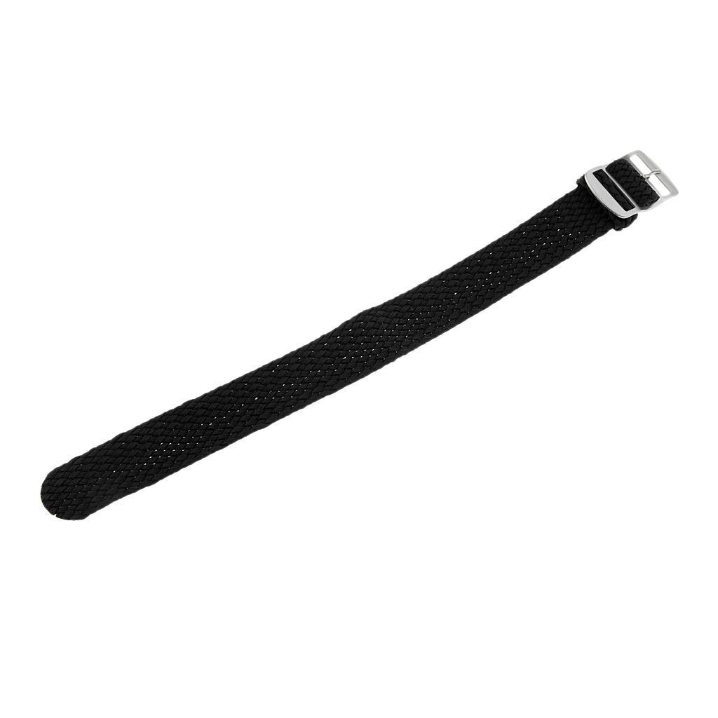 20mm Watch Band Braided Nylon Stainless Steel Buckle Replace