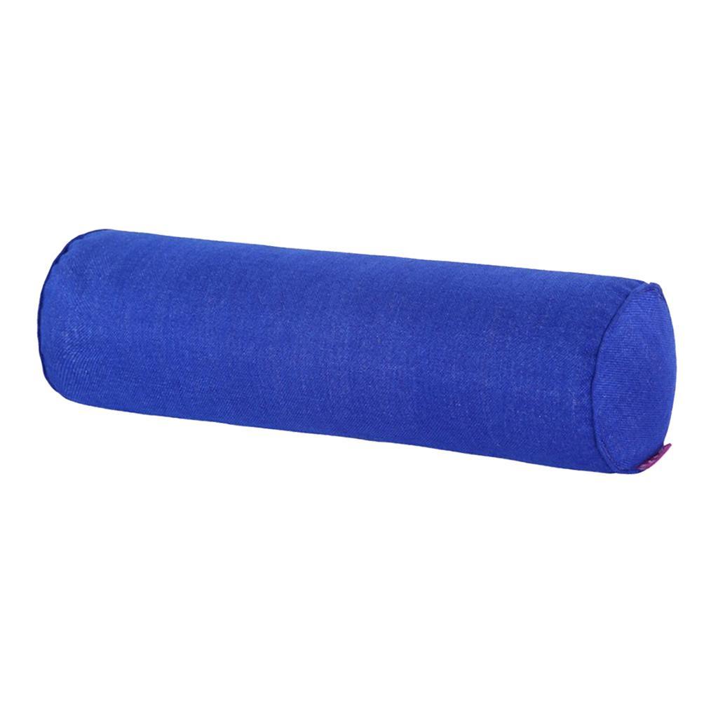 Orthopedic Neck Roll Pillow Round Cervical Support Spine Pillow Blue