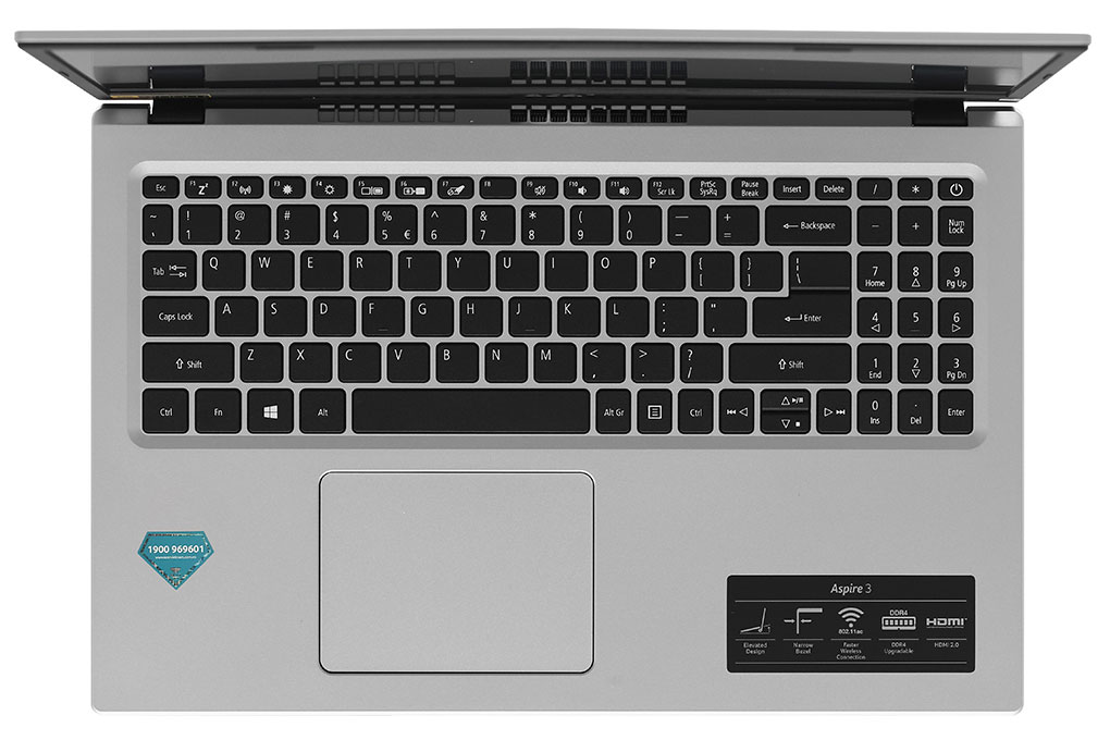 Máy Tính Xách Tay Laptop Acer Aspire 3 A315-58-358E - Intel core i3-1115G4/8GB(4on+4)/512GB SSD+1 M.2+1 2.5/15.6"FHD/BT4/Win11H/Pure Silver - Hàng Chính Hãng