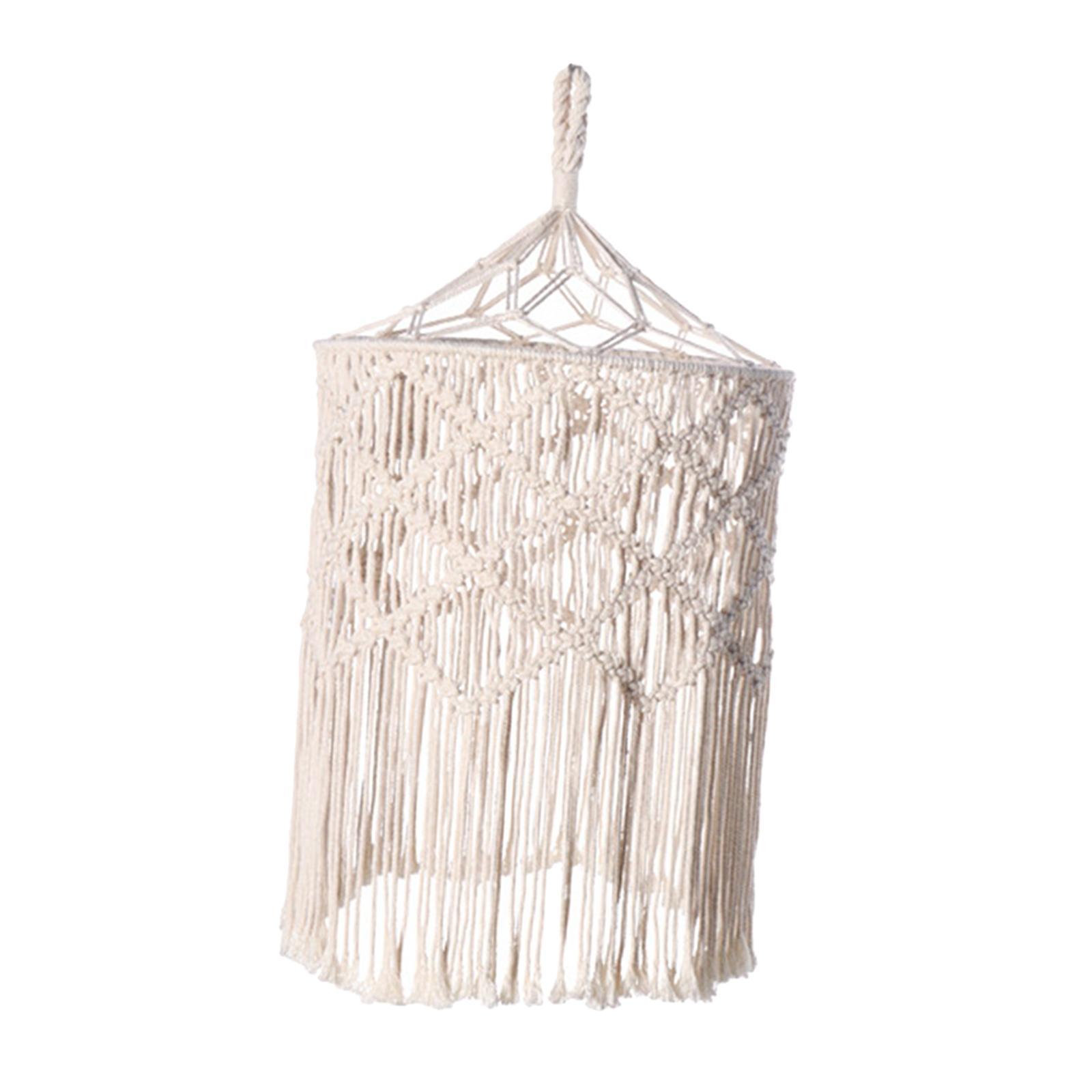 Macrame Lampshade Bathroom Lighting Kitchen Boho Hanging Pendant Light Cover