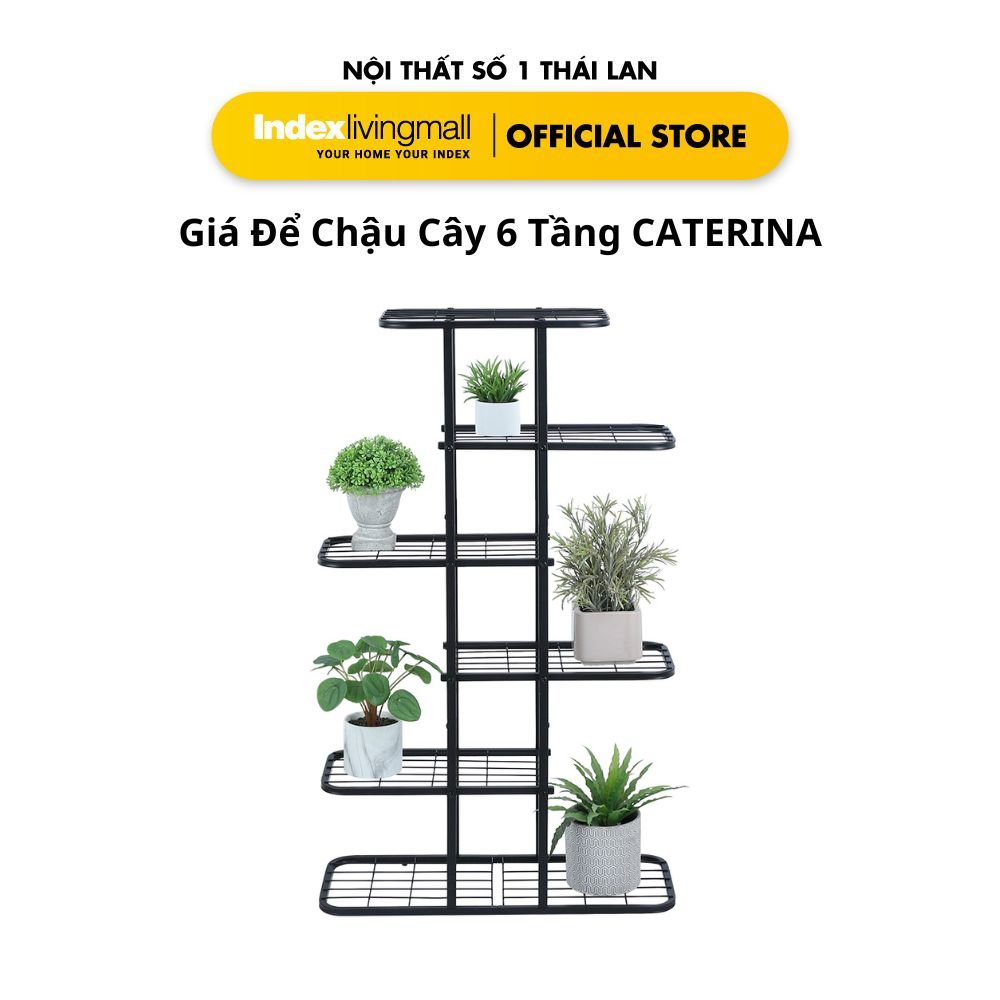 Giá Để Chậu Cây 6 Tầng CATERINA Màu Đen Sắt Sơn Tĩnh Điện Bền Bỉ | Index Living Mall | Nội Thất Nhập Khẩu Thái Lan - Phân Phối Độc Quyền Tại Việt Nam